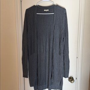 Maurices Charcoal Open-Front Cardigan